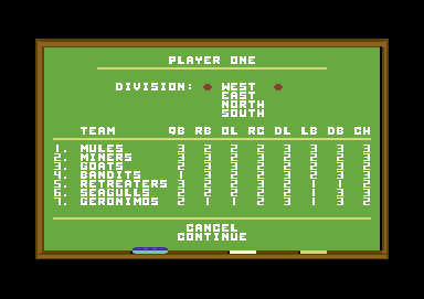 GFL Championship Football screenshot 4 for Commodore 64